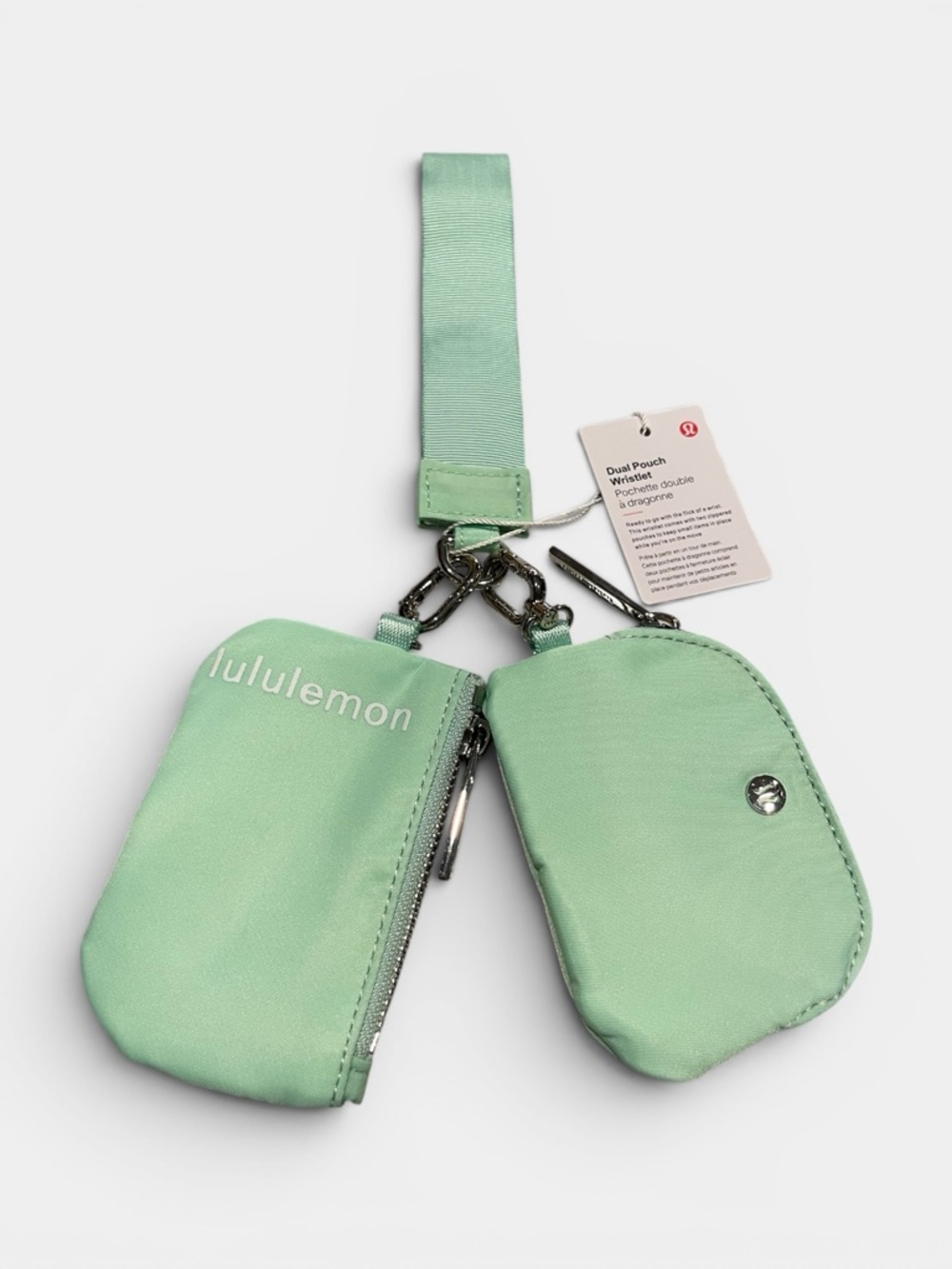 Lululemon Mint Green Dual Pouch Wristlet